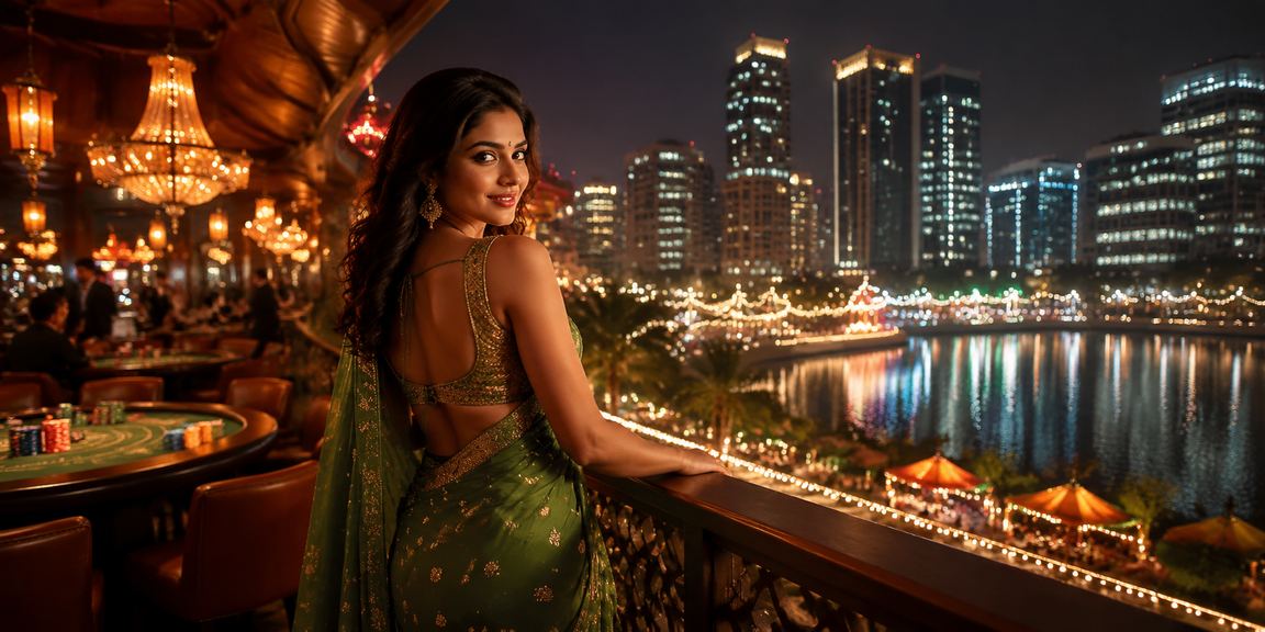 Indian woman enjoying sports betting responsibly