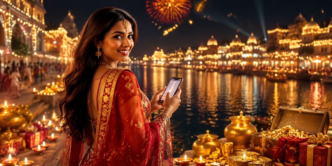 Indian woman enjoying VIP casino bonus